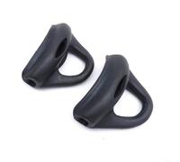 SMZhomeone Lot de 2 paires d'ailettes de plongée avec sangle à ressort avec boucle à dégagement rapide, poignée ergonomique en caoutchouc antidérapant pour la plongée avec tuba Noir