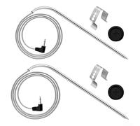 SMZhomeone Lot de 2 thermomètres à viande en acier inoxydable 9004190170 avec clips et œillet, compatibles avec le barbecue d'extérieur Masterbuilt-Gravity Series 560/800/1050