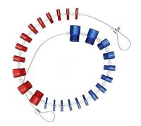 SMZhomeone Lot de 26 jauges de pas de filetage pour marquage impérial en aluminium rouge bleu oxyde double face pour inspection mécanique automobile bricolage