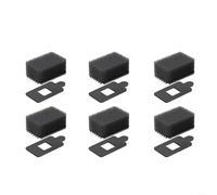 SMZhomeone Lot de 3 paires de bonnettes anti-vent pour microphone Insta360 X4/X3, pare-vent en éponge à réduction du bruit, audio clair pour entretiens de vlogging en plein air, noir 13 x 20 x 11 mm