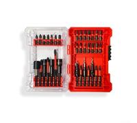 SMZhomeone Lot de 35 embouts de tournevis avec tête plate pour embouts Phillips hexagonaux et fraisés, acier au chrome vanadium, tige antidérapante, étui de rangement transparent organisé pour