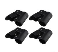 SMZhomeone Lot de 4 attaches de serrage pour tente en plastique ABS noir 22-25 mm pour poteaux d'auvent de caravane, prise en main rapide et sécurisée, accessoires de camping et de randonnée