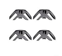 SMZhomeone Lot de 4 connecteurs de meubles en nylon à 90 degrés sans perçage avec plage de serrage réglable pour un assemblage rapide (Noir)