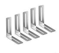 SMZhomeone Lot de 5 outils de nivellement d'angle à 90 degrés en acier inoxydable pour entretoise de carrelage pour alignement rapide et précis des projets de carrelage de maçonnerie Argenté 78 x 23