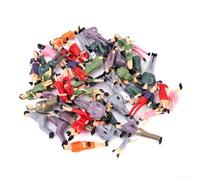 SMZhomeone Lot de 50 figurines pour mini personnages 1:32 - Personnes assises et debout - Pour tracés ferroviaires de calibre 1, paysage et diorama
