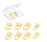 SMZhomeone Lot de 8 médiators réglables de style Alaska pour ukulélé, basse - Contrôle du ton beige pour musiciens adultes (A: 6L + 2M)