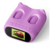 SMZhomeone Microscope et télescope portable 2 en 1 avec écran IPS de 50,8 cm, grossissement 1000x pour visionneuse numérique pour enfants, étudiants, sciences (violet)