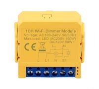 SMZhomeone Module de variateur d'intensité intelligent WiFi 1/2 pour application Tuya Contrôle vocal en continu Minuterie Programmation Fonction groupe Éclairage PC Blanc (Wifi 1 Gang)