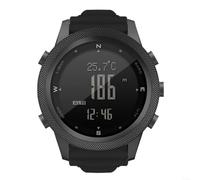 SMZhomeone North Edge AP46 Montre de sport numérique pour homme avec boussole, podomètre, rétro-éclairage, montres pour activités de plein air, Voir image, Ap46 Black nylon