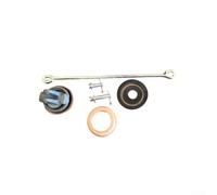 SMZhomeone Piston de rechange pour pompes manuelles de type 75 avec piston en fonte, joint de manchette en cuir, tige de piston, broches et rondelles pour une réparation efficace de pompe à eau (A)