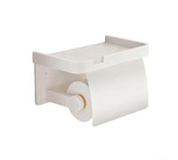 SMZhomeone Porte-papier toilette mural sans perçage pour salle de bain - Design compact - Pour ranger des rouleaux de papier toilette et de petits essentiels - Pour organiser les toilettes à la maison