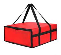 SMZhomeone Sac de livraison de pizza isolé Sac alimentaire Sac à provisions isolé Noir et rouge, Comme sur l'image, Red50*50 * 20.5CM, Pratique et fonctionnel
