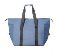 SMZhomeone Sac isotherme pliable de 20 l avec doublure intérieure étanche, sac de pique-nique en tissu Oxford de grande capacité pour camping, barbecue et activités de plein air (bleu)