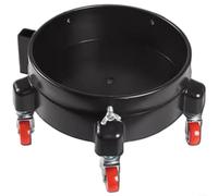 SMZhomeone Seau de lavage de voiture portable avec 5 roues et 2 poulies de frein, charge de 113,4 kg, base en polypropylène pour nettoyage de jardinage, utilisation en extérieur, rouge et noir, 29 x