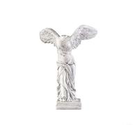 SMZhomeone Statue ailée pour victoire de Samothrace en résine pour sculpture avec forme gracieuse et pour ailes majeures en or ou blanc pour décoration de bureau, maison et bureau (E5-181513)
