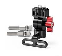 SMZhomeone Support de caméra d'action en alliage d'aluminium M5 L35 mm pour DJI Osmo360 et adaptateur 1/4 pour une installation sécurisée du guidon, noir (D)