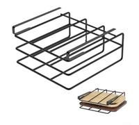 SMZhomeone Support de planche à découper en acier avec couvercle de casserole, installation facile à glisser, s'adapte aux étagères d'une épaisseur allant jusqu'à 2,5 cm, organiseur de cuisine peu