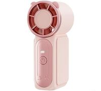 SMZhomeone Ventilateur portable rechargeable par USB avec refroidissement turbo 5 vitesses pour Mini design pour voyage, bureau, extérieur, blanc, rose, gris, vert (1200 rose)