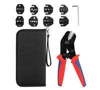 SN - 48BS Ferrule Crimping Tool Kit | 8 Interchangeable Jaws for Insulation Terminals | High - Strength Steel Crimper with Automatic Release | Electrical Work/Automotive Repair