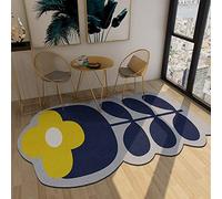SN HUIPENG Grand tapis rond moderne géométrique tapis de zone salon chambre à coucher ovale irrégulier lavable antidérapant ne perd pas ses poils tapis décoration maison 160 x 200 cm