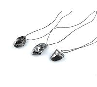 SN NATURSTEIN UG - Collier Pendentif de Cristal Minéral Shungite | Pierre Précieuse et Curative de Carélie 6-9 g. - 3 Unités
