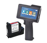 SN-XBDP Imprimante à Jet d'encre portative, Sac tissé de 25,4 mm, Papier Kraft, Planche de Bois, Machine de Codage à Jet d'encre à séchage Rapide avec écran tactile de 4,3 Pouces,Black