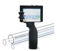 SN-XBDP Petite imprimante à Jet d'encre portative pour tuyaux et câbles en Acier, imprimante de Date de Production de 4.3 Pouces pour Le Texte du Logo de la Date du Code à Barres Qrcode,12.7mm
