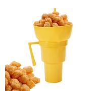 Snack and Drink Combo Cup - Drink Snack Cup Combo | Shatterproof Reusable Fruit Holder for Dessert Kids Sofa Travel Car Trips Bedside