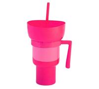 Snack And Drink Cup Combo, 2 Sur 1 Tableau De Consommation Avec Poignée Et Paille - Tableau Réutilisable Pour Les Adultes Pour Picnic Outdoor Travel Theatre Movie Night Stadium Stadium Restaur