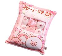 Snack Bag Oreiller En Peluche Mignon - Coussin Doux, Jouets Animaux Amovibles | Dinosaure Moelleux De Cochons De Cerise, Cadeau D’oreiller En Peluche, Utilisation Pour La Chambre Des Filles, Chambre D