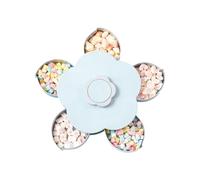 Snack Box Container - Rotating Lid Reusable Storage, Office Snack Box Divided Container | Perfect For Kids, Adults, Home, Office, Party, Travel, Camping, Candy, Chocolate, Cookie, Nut, Treat