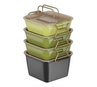 Snack Container, Snack Serving Tray Box, Reusable Portable Case Platter, Lightweight Compact Design, Leak Resistant Lid, Easy to Clean, Ideal for Kids, Car Travel, Adults, Parties, Beach, Lunch, Home