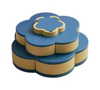 Snack Containers - Double Layer Flower Design Phone Stand, Reusable BPA Free Storage Box With Lids Seal, Leakproof Portable Divided Serving Tray Cup, Stackable Candy Nut Cookie Chocolate Keeper