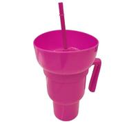 Snack Drink Cup - Leakproof Portable Travel Food Container, Section Chips Candy Fruit Dessert Popcorn Juice Milk Tea Holder, Party Outdoor Snack And Beverage Organizer, Convenient Food Drinking