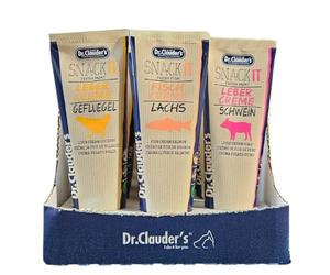 Snack IT Fresh Meat Mix | Pâtes pour Chiens & Chats | 12 x 75 g | Dr.Clauder's | Aliment complémentaire | Multipack 3 saveurs gourmandes | Volaille, Saumon & Porc