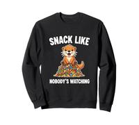 Snack Like Nobodys Watching Food Humour Citation Sweatshirt