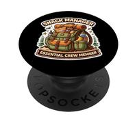 Snack Manager Essential Crew Membre Randonnée Randonnée Randonnée Groupe PopSockets PopGrip Adhésif