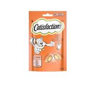 Snack pour chats Catisfactions, collations pour chat adulte et chiots goût poulet | 6 paquets de 60 grammes chacun.