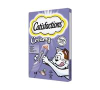 Snack pour chats CATISFACTIONS creamy snack | pour chats adultes et chatons, 3 paquets de 4 sachets chacun(10 grammes), goût canard.