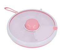 Snack Rotating Rangement Bo?Te, Porte-Snack Portable Round Feak Proof Plateau de Collation avec Conception de Diviseur pour Utilisation de la Famille en Plein Air (Rose