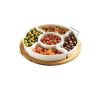 Snack Spinner - Fruit Platter Tray for Parties, Removable 5-Compartment with Picnics Gatherings, Snack Dispenser for Camping, Entertaining, Thanksgiving, Christmas, Holidays, Kids, and Family 11.22 In