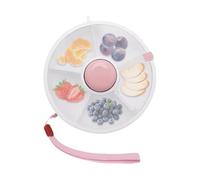 Snack Spinner - Snack Serving Tray | Snackle Box | Contenants de nourriture Préparation de repas Conteneurs de déjeuner divisé plateau de service avec couvercle pour légumes Fruit Candy Nuts Portable