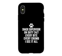 Snack Supervisor Funny Dog Mom Dog Lover Owner Coque pour iPhone X/XS