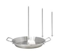 Snack vertical pour griller - Support en acier inoxydable avec 3 brochettes amovibles | accessoire barbecue brésilien pour griller viande, volaille, légumes | Kit de cuisson pratique et