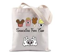 Snacking For Tow Cartoon Lover Gift Pregnancy Annouce Gift New Mom Pregnant Woman Present Tote Bag, Snacking Feet UK, 0