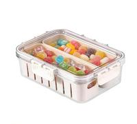 Snackle Box - 24x17cm Boîtes à collation portable, plateau de service divide, conteneur portable de charcuterie végétarienne, boîte à goûter de voyage pour le travail, le camping, l'école, le