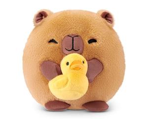 SNACKLES-Core-Series 2-Plush 8" Capybara with Rubber Duck
