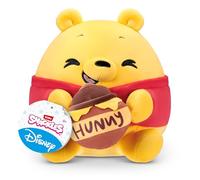Snackles Disney 8-inch Plush (Winnie The Pooh &Honey) by ZURU, Jaune et Rouge