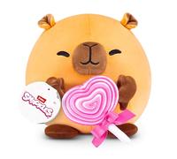 Snackles Love Edition Capybara Peluche 20cm par ZURU - Peluche Douce avec Accessoire Sucette, Cadeau Romantique pour Elle Lui, Jouet à Collectionner