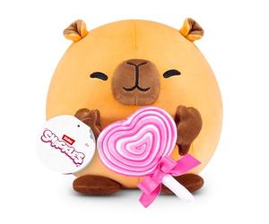 Snackles Love Edition Capybara Peluche 20cm par ZURU - Peluche Douce avec Accessoire Sucette, Cadeau Romantique pour Elle Lui, Jouet à Collectionner